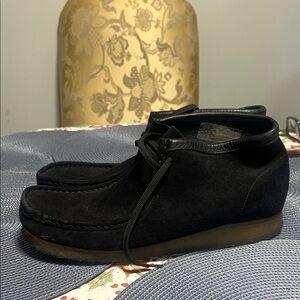 Clarks Black Suede Chukka Boots
